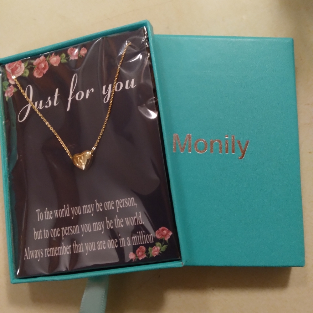 Monily Initial Heart Pendant